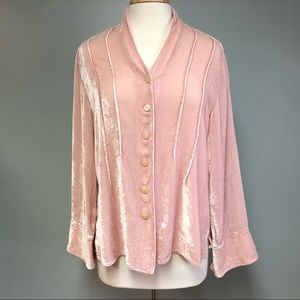 J.Jill Pink Velour Top L
